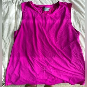 ATHLETA Sunlover Tulip Back UPF Tank Large Fuchsia